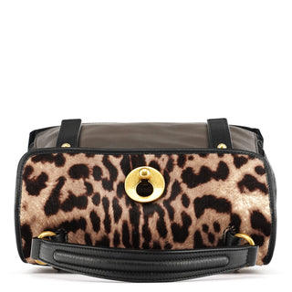Yves Saint Laurent 283761 Leopard Calfhair Leather Muse Two Bag