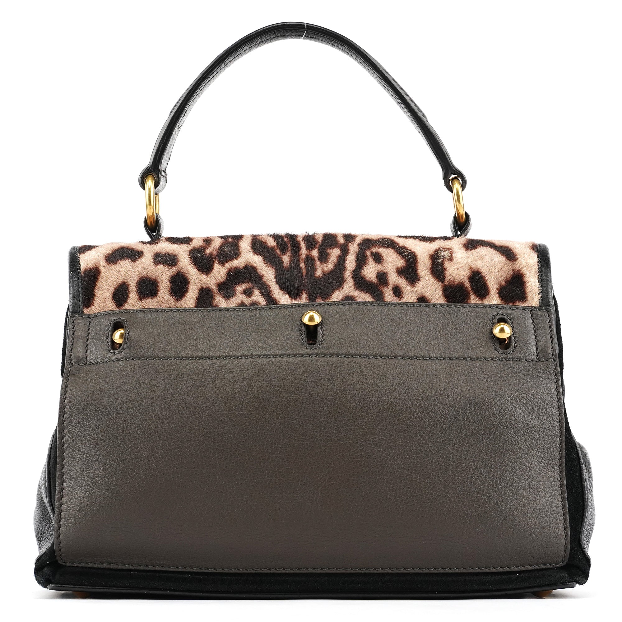 Yves Saint Laurent 283761 Sac Muse Two en veau velu léopard