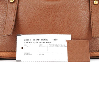 Yves Saint Laurent 283761 Light Brown Leather Muse Two 2-Way Bag