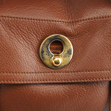 Yves Saint Laurent 283761 Sac deux portés Muse Two en cuir marron clair