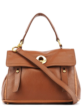Yves Saint Laurent 283761 Light Brown Leather Muse Two 2-Way Bag