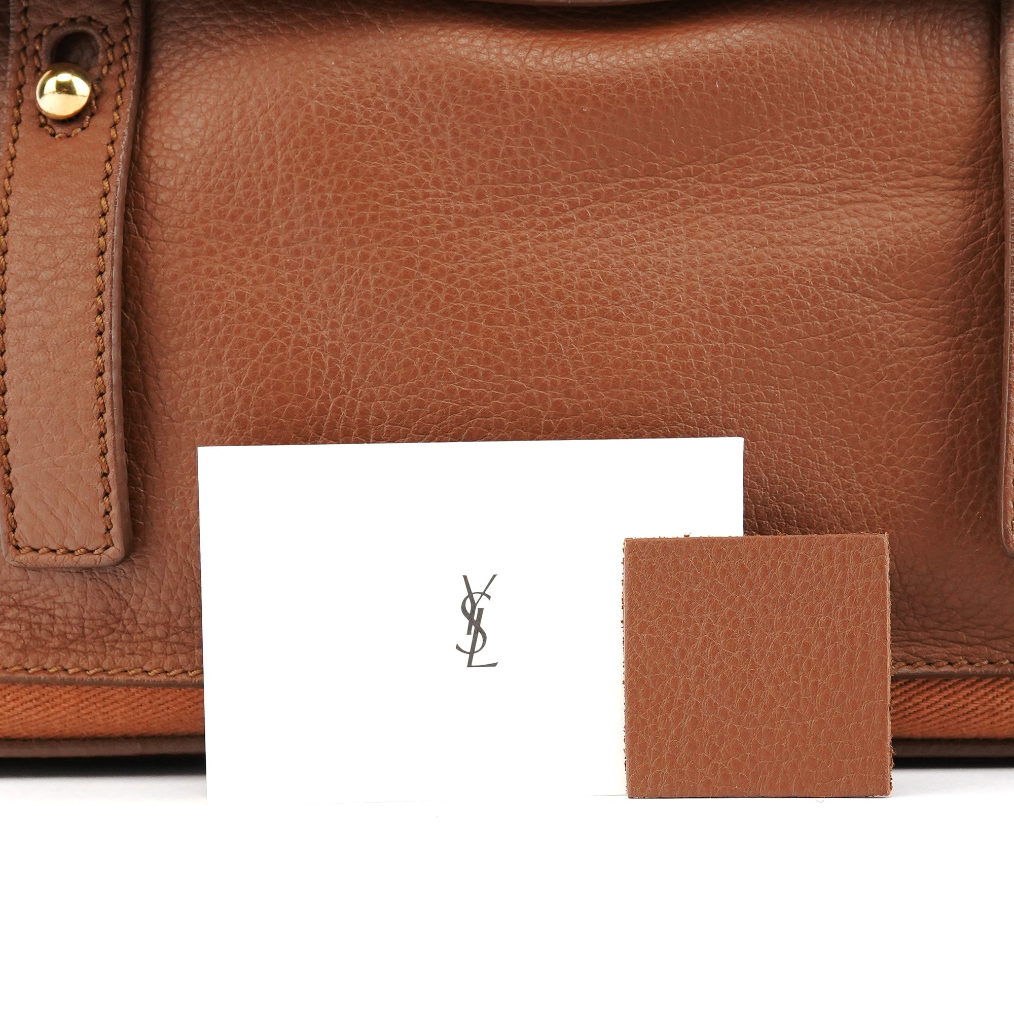 Yves Saint Laurent 283761 Light Brown Leather Muse Two Bag
