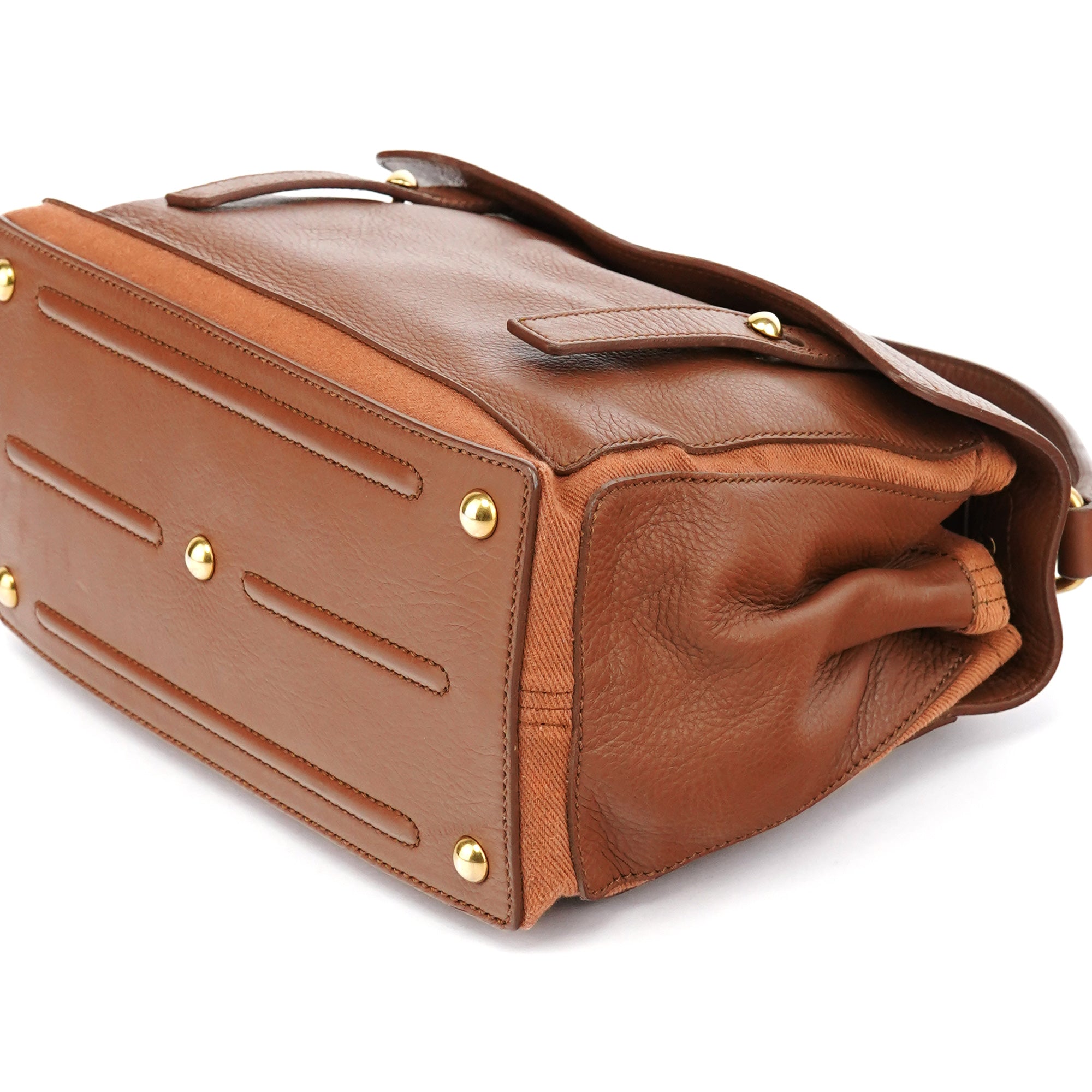 Yves Saint Laurent 283761 Light Brown Leather Muse Two Bag