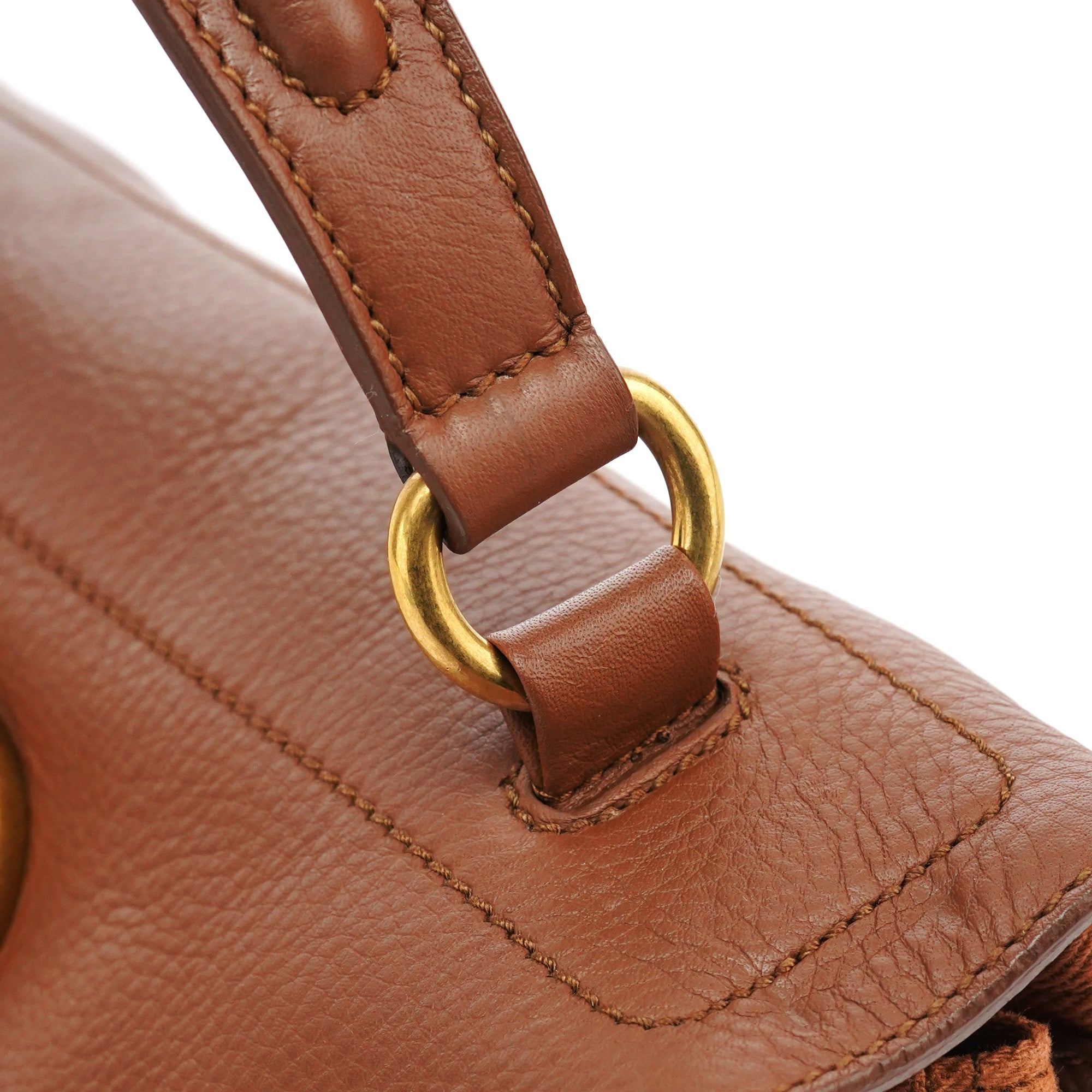 Yves Saint Laurent 283761 Light Brown Leather Muse Two Bag