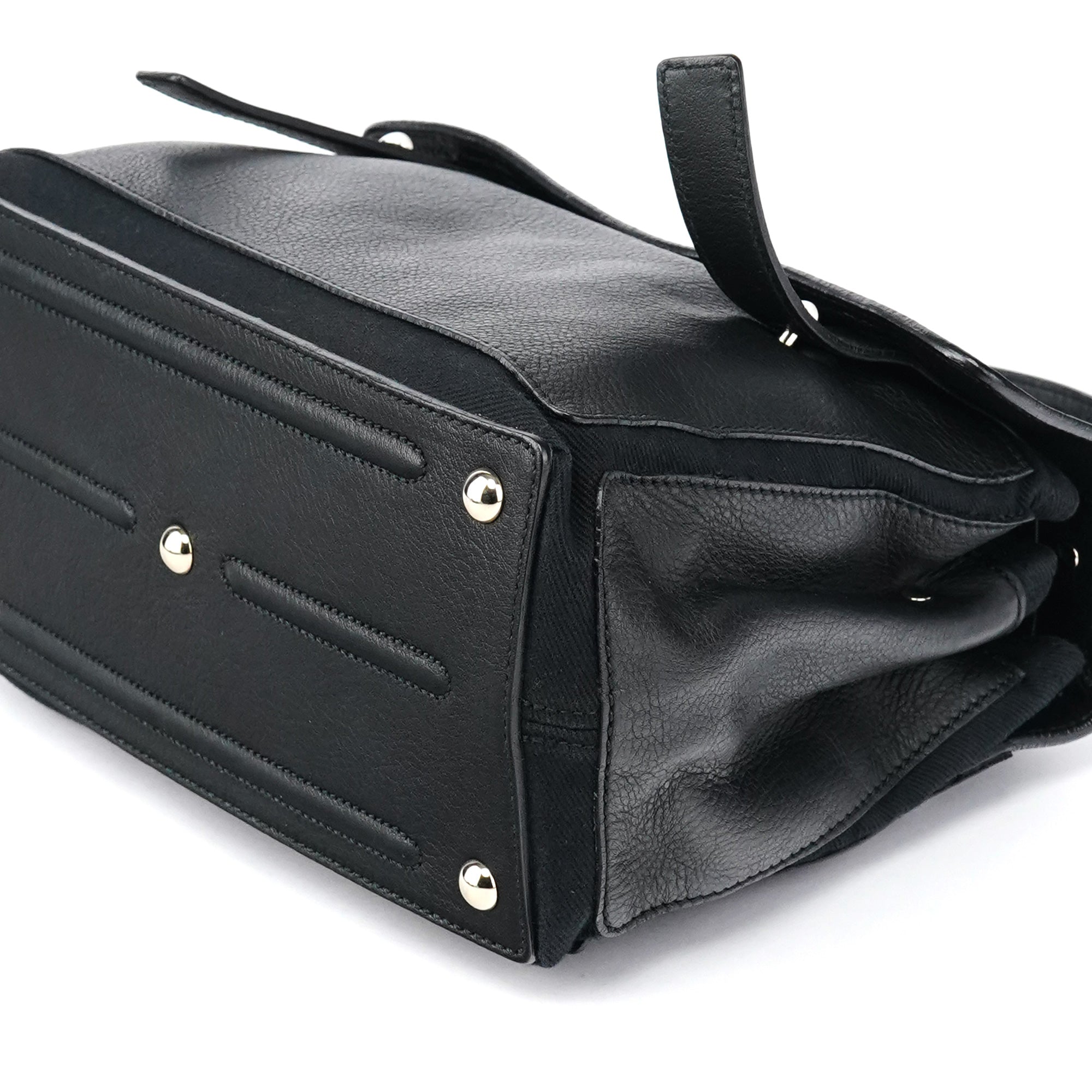 Yves Saint Laurent 289278 Black Leather Muse Two 2-Way Bag