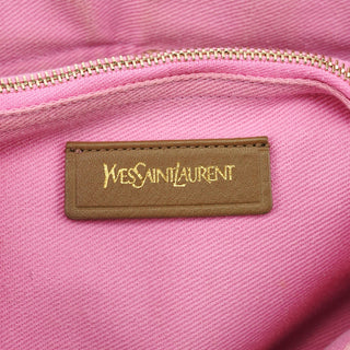 Yves Saint Laurent 289278 Olive Green Pink Muse Two 2-Way Bag