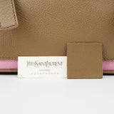 Yves Saint Laurent 289278 Olive Green Pink Muse Two 2-Way Bag