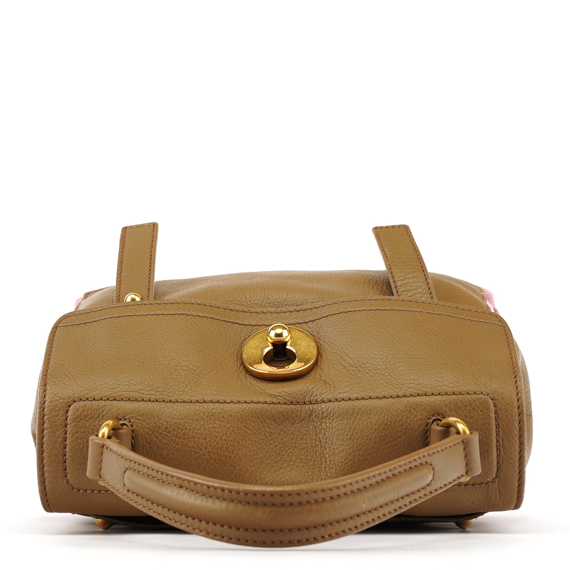 Yves Saint Laurent 289278 Olive Green Pink Muse Two 2-Way Bag