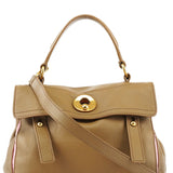 Yves Saint Laurent 289278 Olive Green Pink Muse Two 2-Way Bag