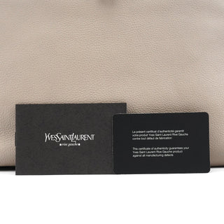 Yves Saint Laurent 368224 Taupe Leather Muse Tote Bag
