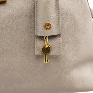 Yves Saint Laurent 368224 Taupe Leather Muse Tote Bag