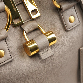 Yves Saint Laurent 368224 Taupe Leather Muse Tote Bag