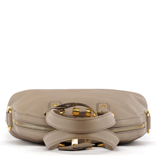 Yves Saint Laurent 368224 Taupe Leather Muse Tote Bag