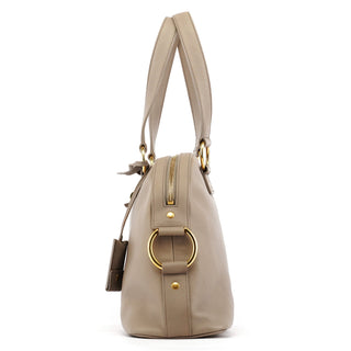 Yves Saint Laurent 368224 Taupe Leather Muse Tote Bag