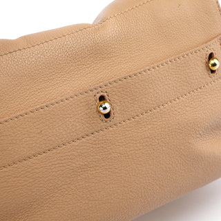 Yves Saint Laurent Beige Brown Leather Muse Two 2-Way Bag