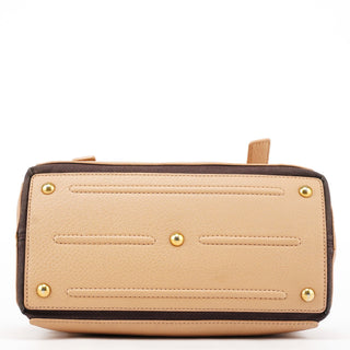 Yves Saint Laurent Beige Brown Leather Muse Two 2-Way Bag