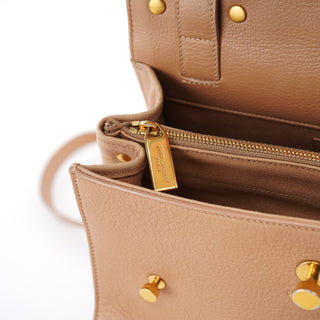 Yves Saint Laurent Beige Leather Muse 2-Way Bag