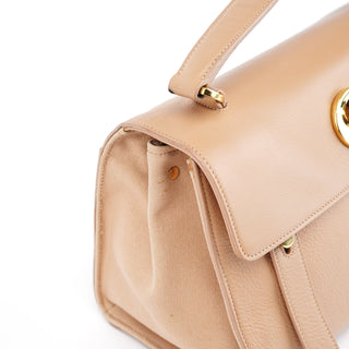 Yves Saint Laurent Beige Leather Muse 2-Way Bag