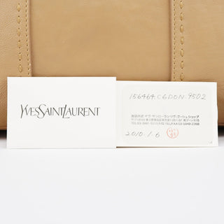 Yves Saint Laurent Beige Leather Muse Tote Bag