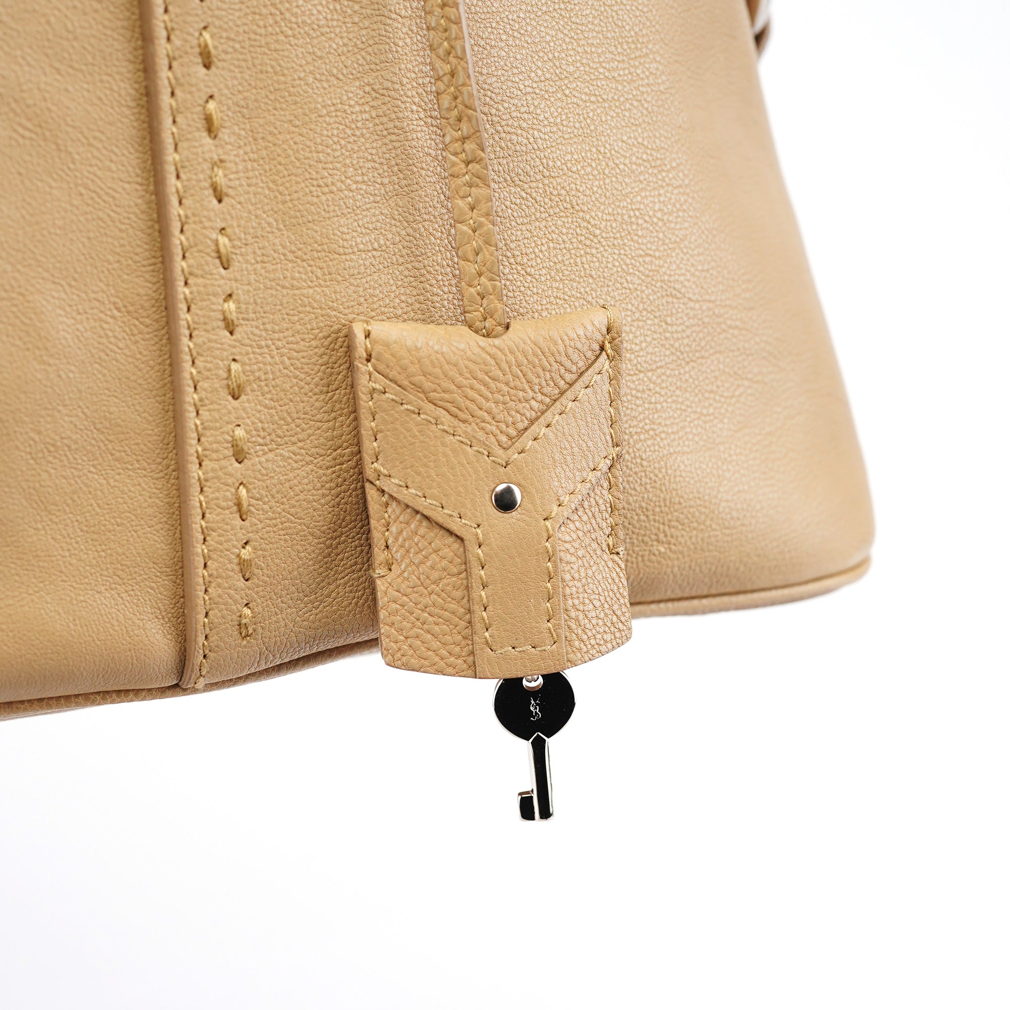 Yves Saint Laurent Beige Leather Muse Tote Bag