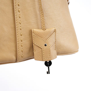 Yves Saint Laurent Beige Leather Muse Tote Bag