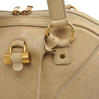 Yves Saint Laurent Beige Leather Muse Tote Bag