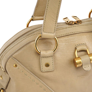 Yves Saint Laurent Beige Leather Muse Tote Bag