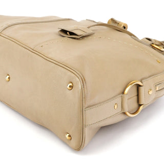 Yves Saint Laurent Beige Leather Muse Tote Bag