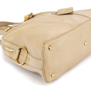 Yves Saint Laurent Beige Leather Muse Tote Bag