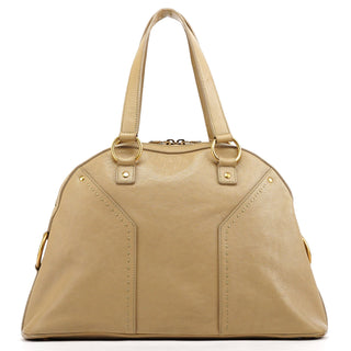 Yves Saint Laurent Beige Leather Muse Tote Bag