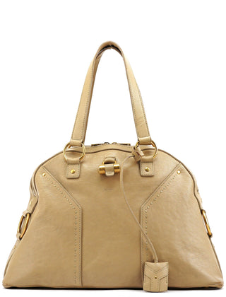 Yves Saint Laurent Beige Leather Muse Tote Bag