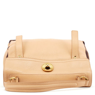Yves Saint Laurent Beige Leather Muse Two 2-Way Bag