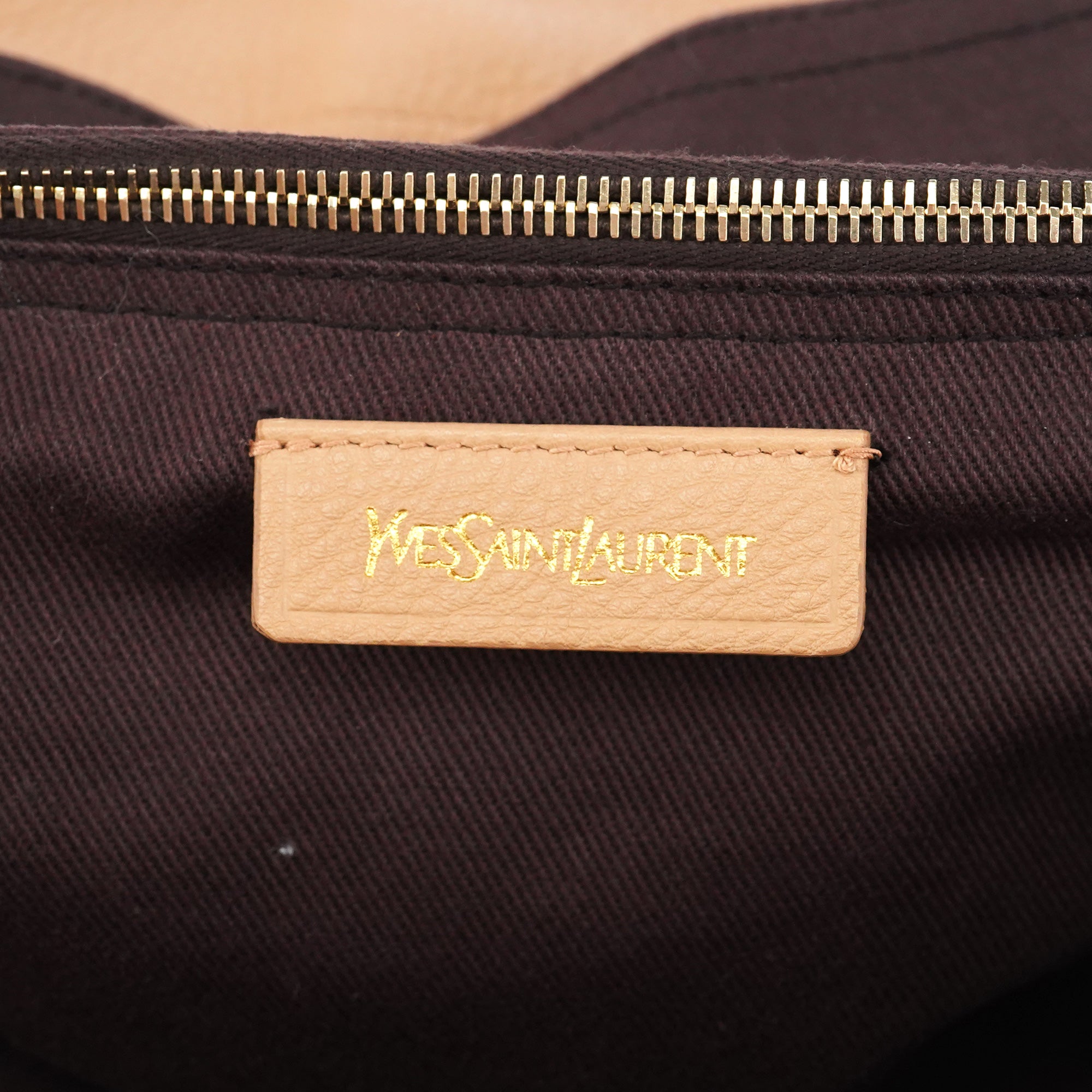 Yves Saint Laurent Muse Two 2-Way Tasche aus Leder in Beige
