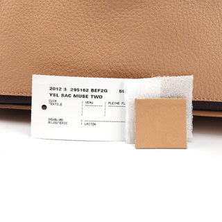 Yves Saint Laurent Beige Leather Muse Two 2-Way Bag