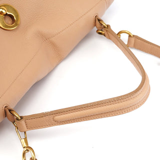 Yves Saint Laurent Beige Leather Muse Two 2-Way Bag