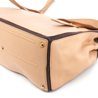 Yves Saint Laurent Beige Leather Muse Two 2-Way Bag