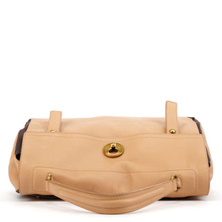 Yves Saint Laurent Beige Leather Muse Two 2-Way Bag