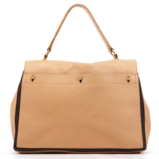 Yves Saint Laurent Beige Leather Muse Two 2-Way Bag