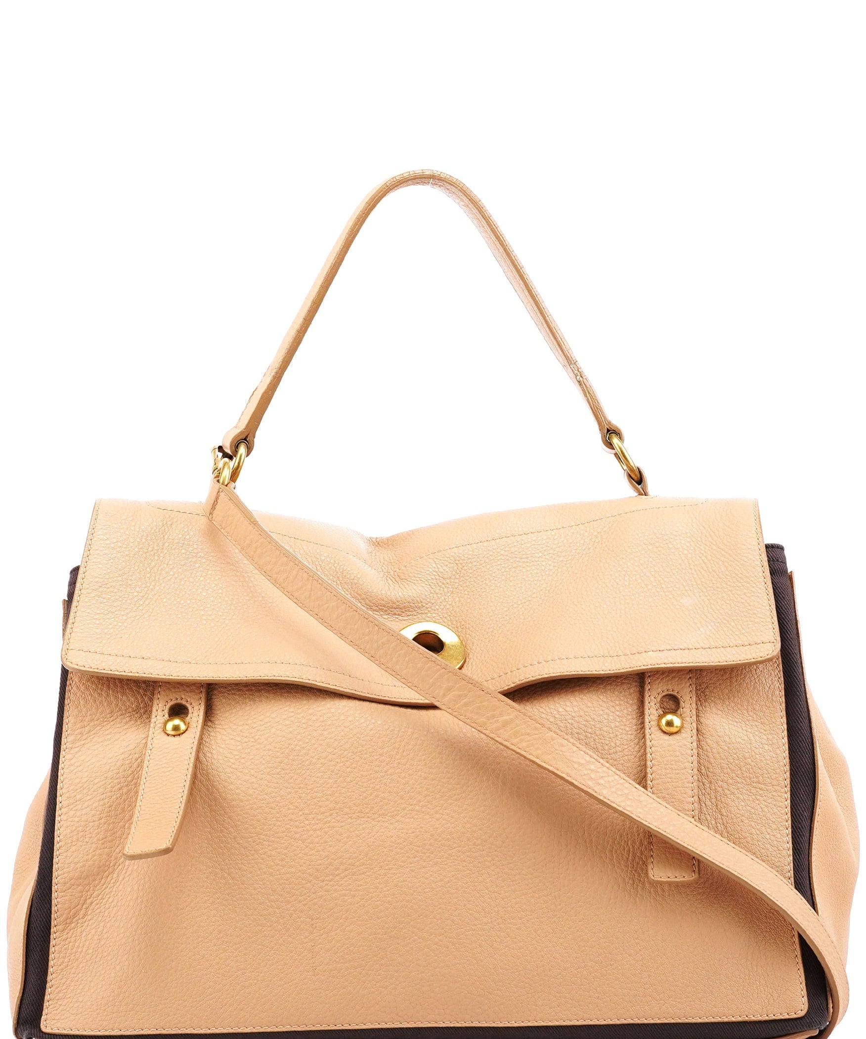 Yves Saint Laurent Beige Leather Muse Two 2-Way Bag