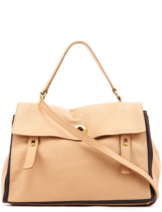 Yves Saint Laurent Beige Leather Muse Two 2-Way Bag