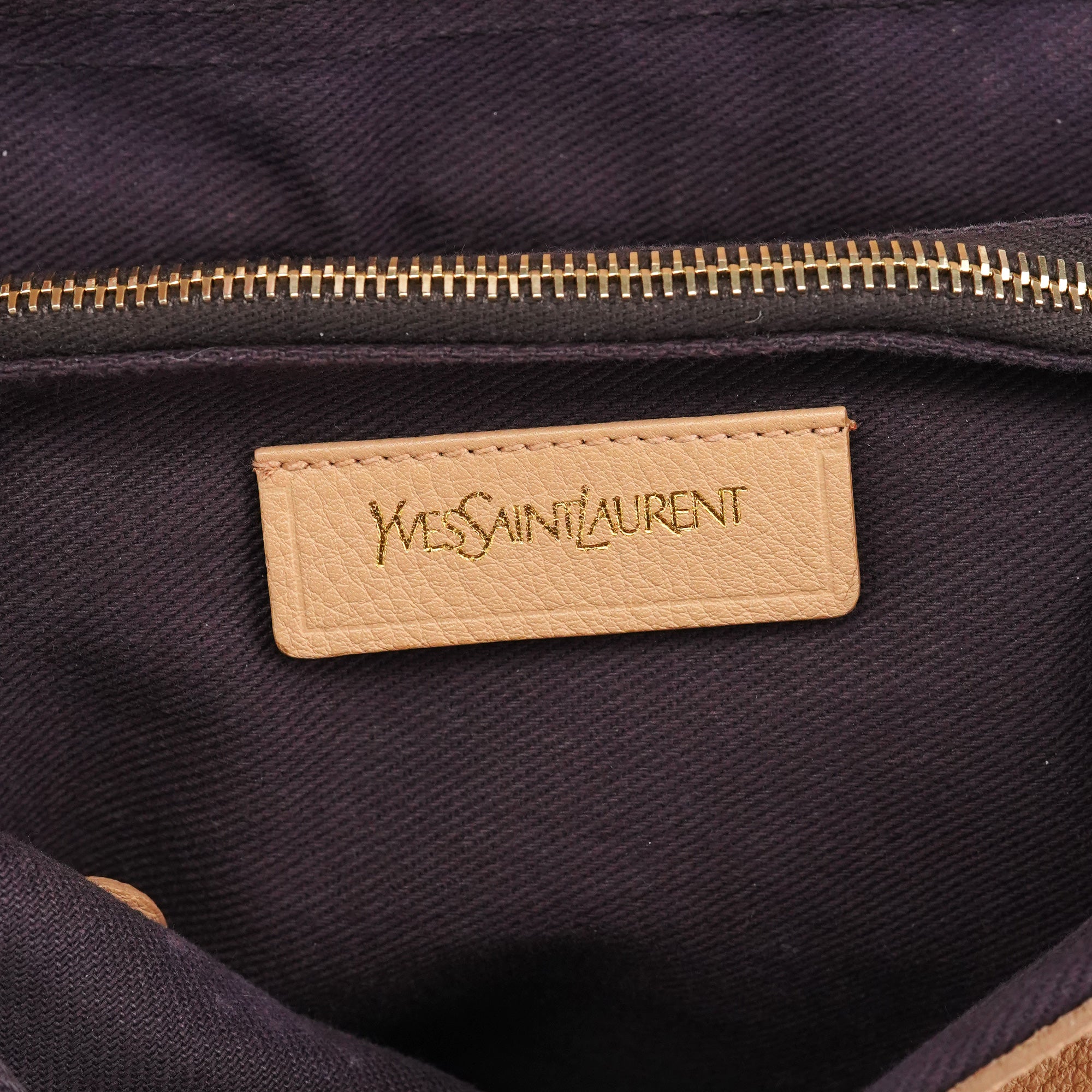 Yves Saint Laurent Beige Leather Muse Two Bag