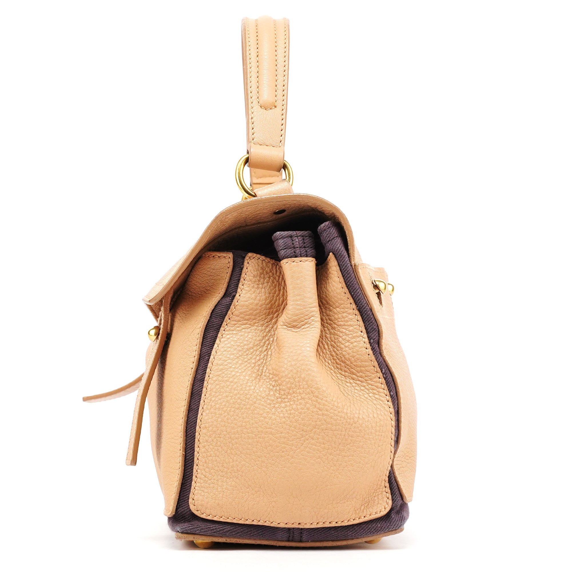 Yves Saint Laurent Beige Leather Muse Two Bag