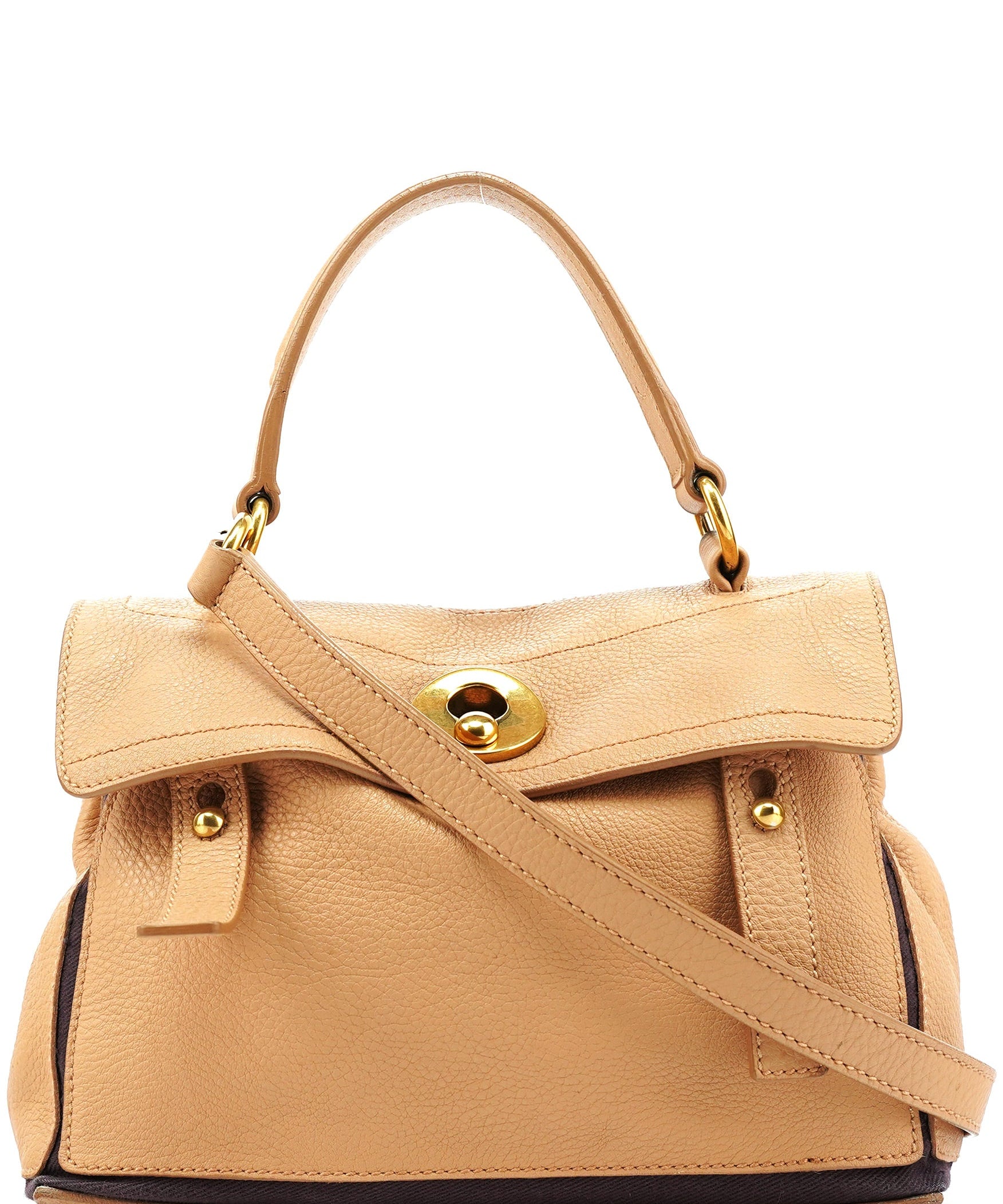 Yves Saint Laurent Beige Leather Muse Two Bag
