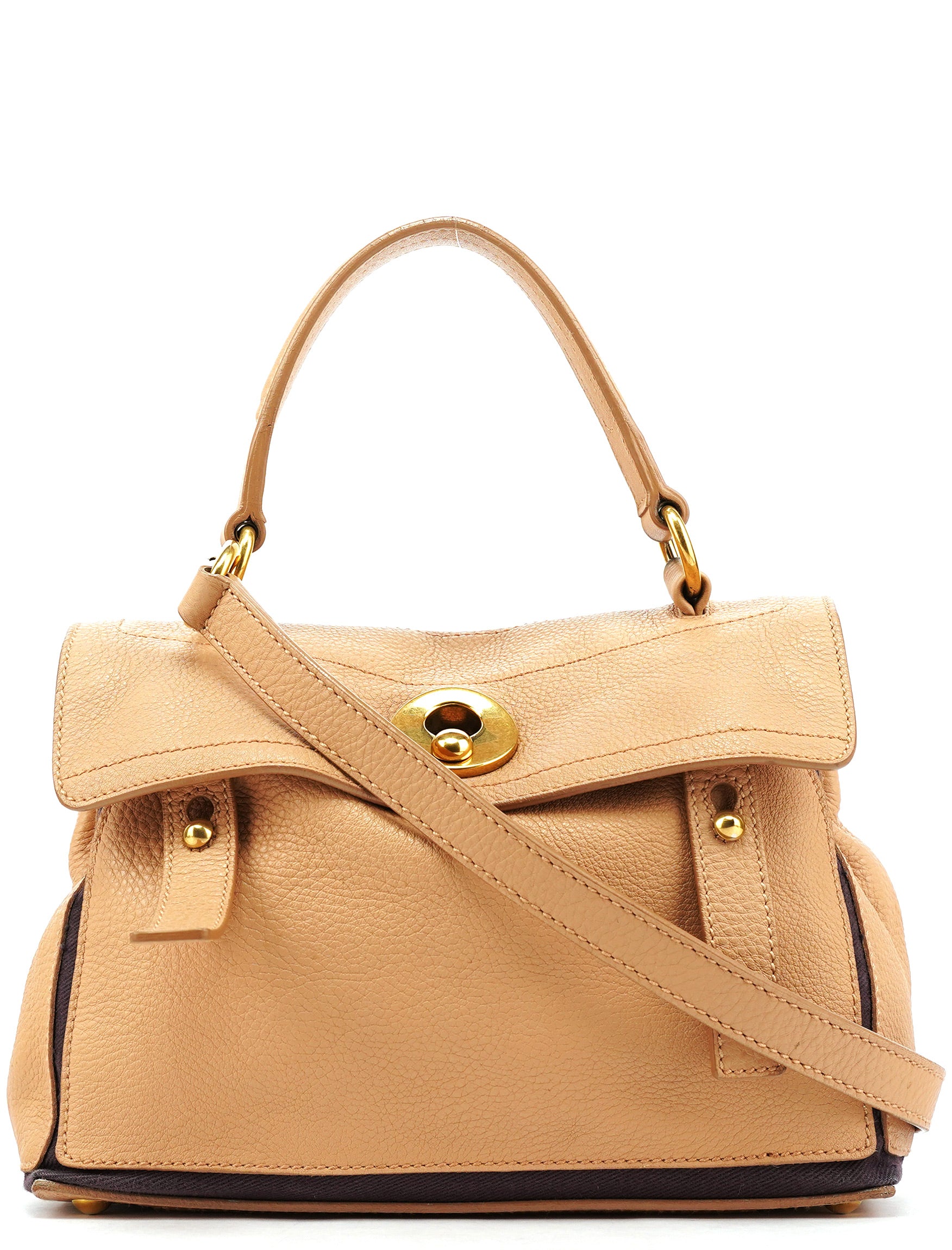 Yves Saint Laurent Beige Leather Muse Two Bag