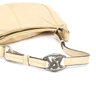 Yves Saint Laurent Beige Leather YSL Mombasa Shoulder Bag