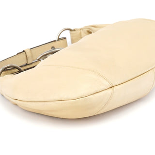 Yves Saint Laurent Beige Leather YSL Mombasa Shoulder Bag