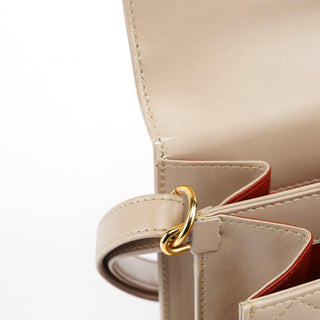 Yves Saint Laurent Beige Quilted Calfskin Leather Shoulder Bag
