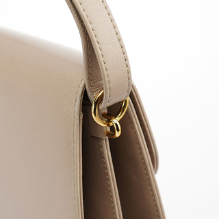 Yves Saint Laurent Beige Quilted Calfskin Leather Shoulder Bag