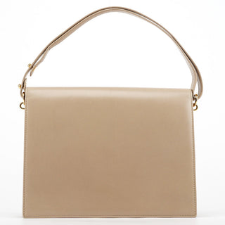 Yves Saint Laurent Beige Quilted Calfskin Leather Shoulder Bag
