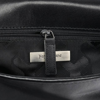 Yves Saint Laurent Black Calfskin Belt Crossbody Bag